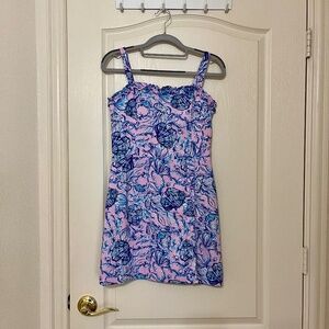 Lilly Pulitzer Zenon Ruffle Romper Dress, Magnolia Lilac A Lilttle Jelly